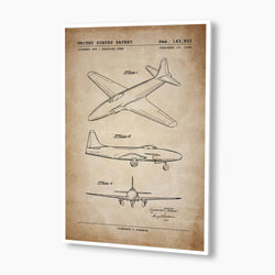 Lockheed P-80 Shooting Star Patent Poster; Patent Artwork