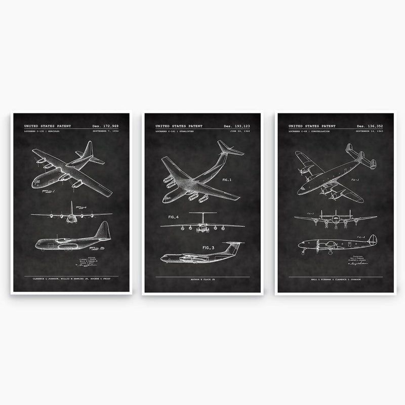 Lockheed Aircraft Patent Poster Collection; Patent Artwork