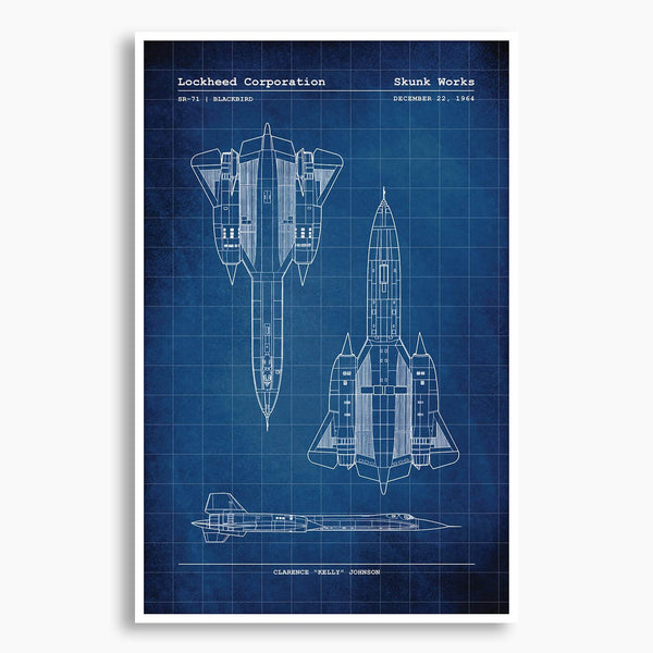 Lockheed SR-71 Blackbird Patent Poster; Patent Artwork