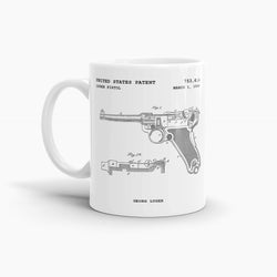 Luger Pistol Patent Coffee Mug; Premium Patent Drinkware