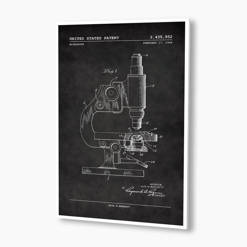Microscope Patent Poster