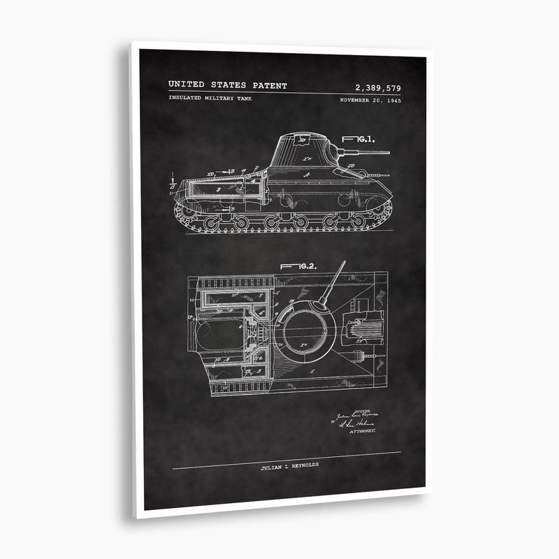Military Tank Patent Poster; Patent Artwork