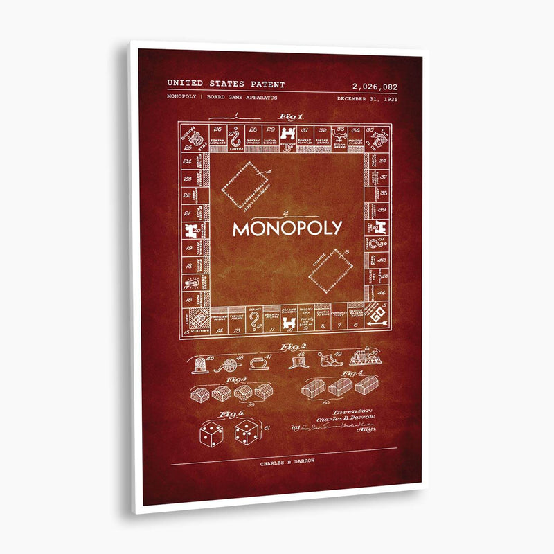 Monopoly Patent Poster; Patent Artwork