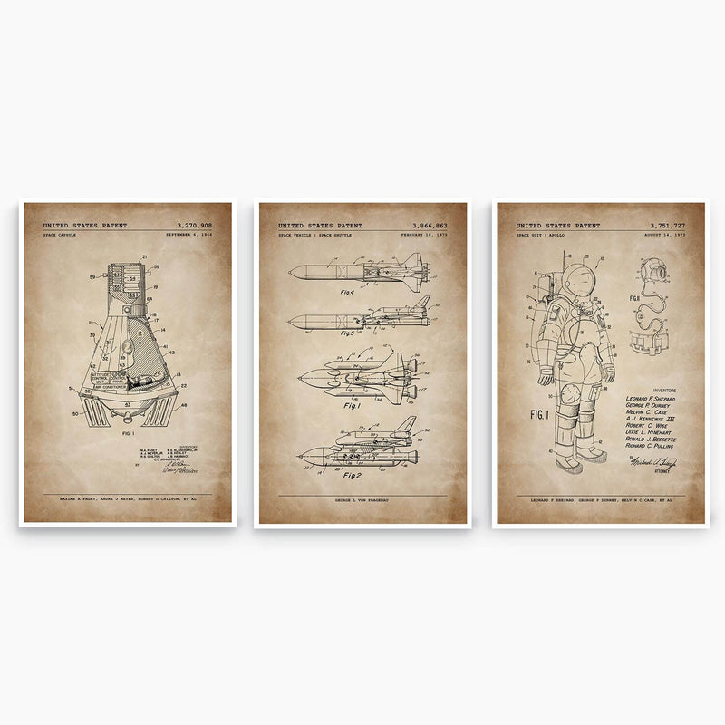 NASA Patent Poster Collection; Patent Artwork