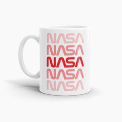NASA Repeating Worm Logo Coffee Mug; Premium NASA Coffee Mugs