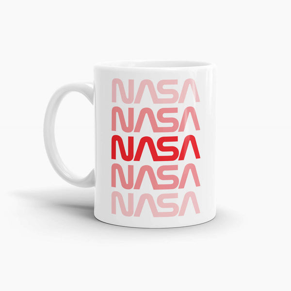 NASA Repeating Worm Logo Coffee Mug; Premium NASA Coffee Mugs