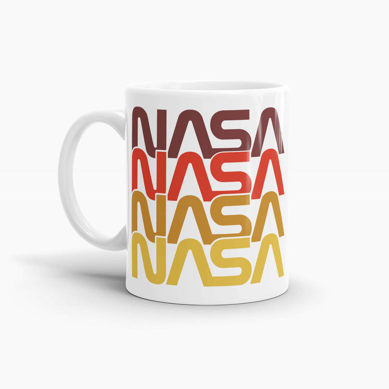 NASA Retro Worm Logo Coffee Mug; Premium NASA Coffee Mugs