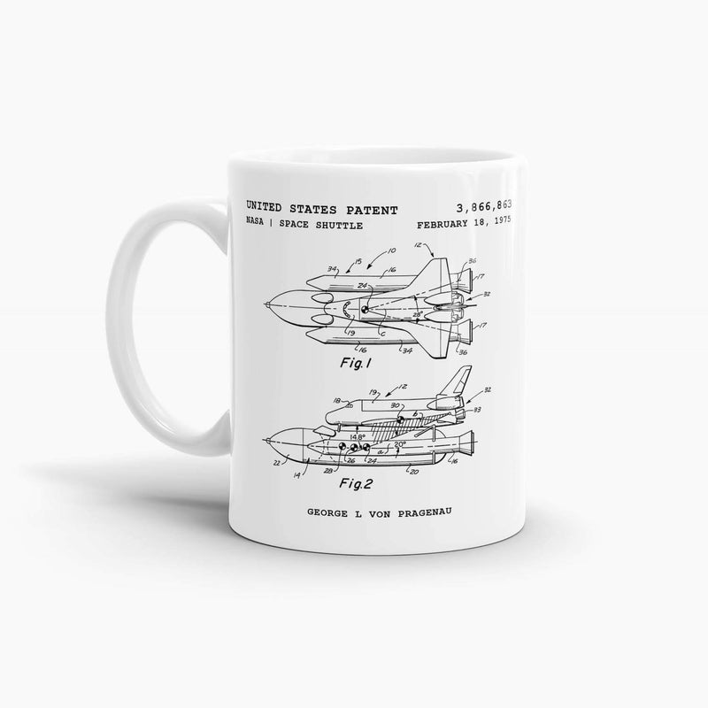 NASA Space Shuttle Patent Coffee Mug; Premium Patent Drinkware