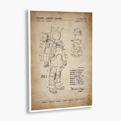 NASA Apollo Space Suit Patent Poster; Patent Artwork