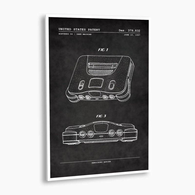 Nintendo 64 Patent Poster; Patent Artwork