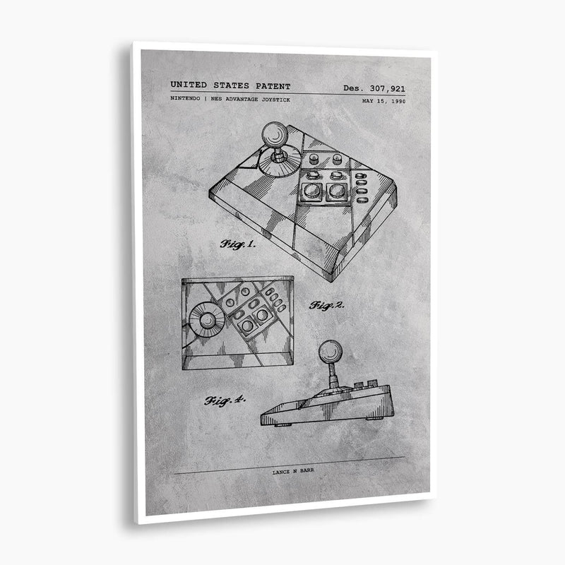 Nintendo NES Advantage Patent Poster; Patent Artwork