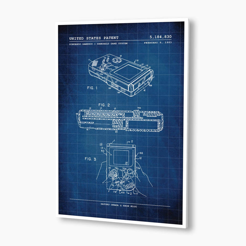 Nintendo GameBoy Patent Poster; Patent Artwork