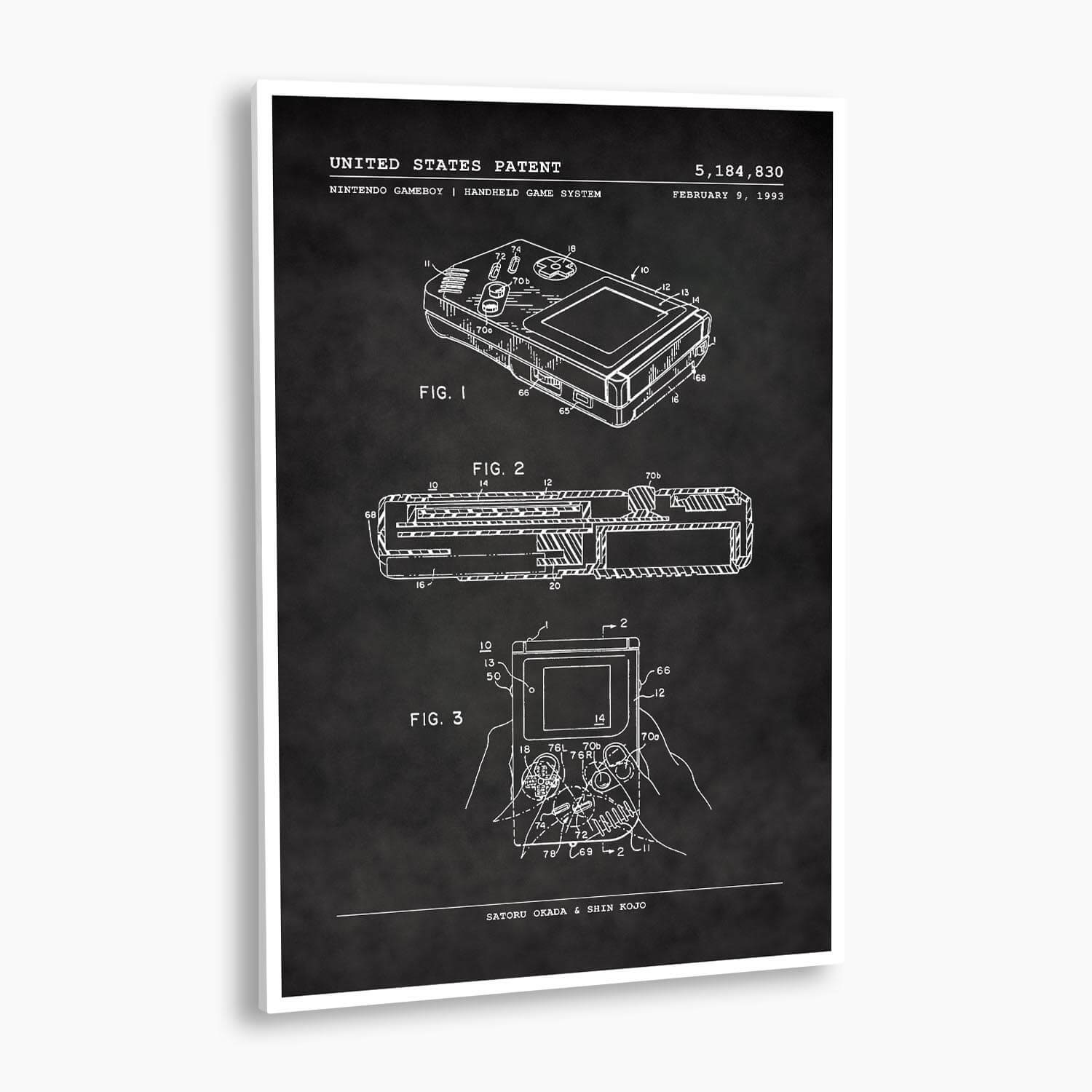 historie sko rulletrappe Nintendo GameBoy Patent Poster | SnooozeWorks
