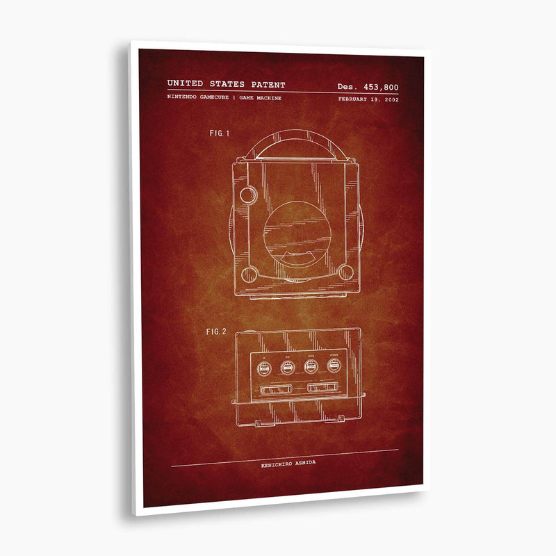 Nintendo GameCube Patent Poster; Patent Artwork