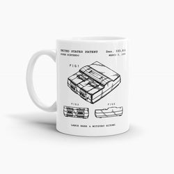 Super Nintendo Patent Coffee Mug; Premium Patent Drinkware