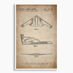 Northrop B-2 Spirit Patent Poster; Patent Artwork