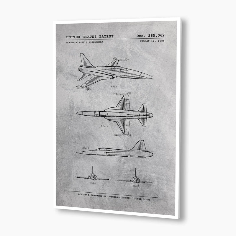 Northrop F-20 Tigershark Patent Poster; Patent Artwork