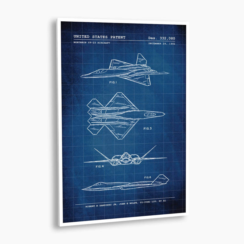 Northrop YF-23 Patent Poster; Patent Artwork | SnooozeWorks