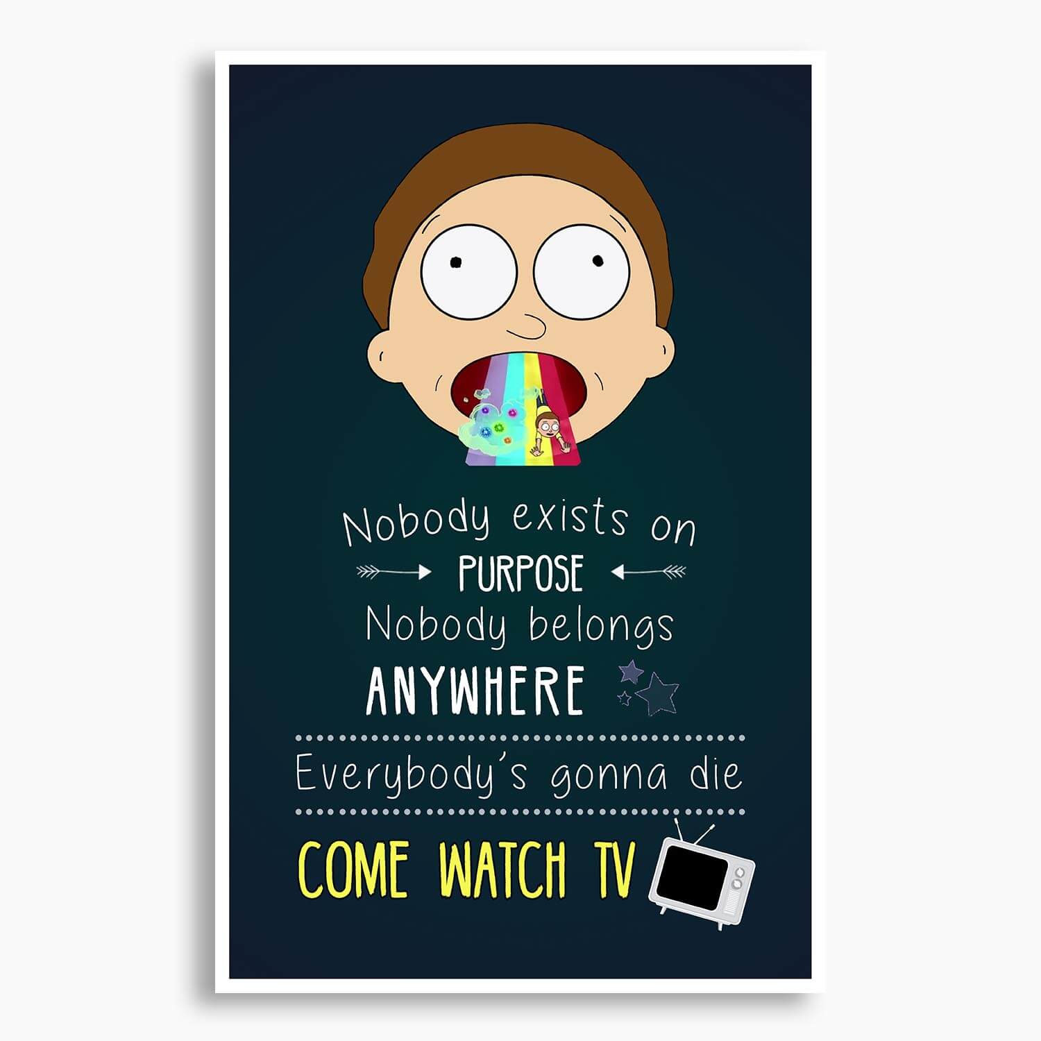 Legend Comics & Coffee - Nobody exists on purpose. Nobody belongs  anywhere. We're all gonna die. So, at least come and get some sweet Rick  and Morty gear while you're still here.