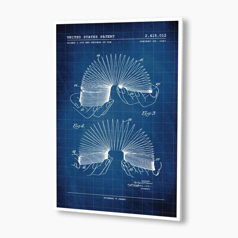 Slinky Patent Poster; Patent Artwork