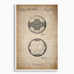 Soccer Ball Patent Poster; Patent Artwork