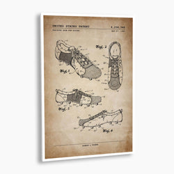 Soccer Cleats Patent Poster; Patent Artwork