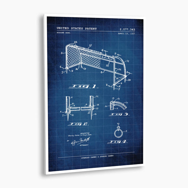 Soccer Goal Patent Poster; Patent Artwork