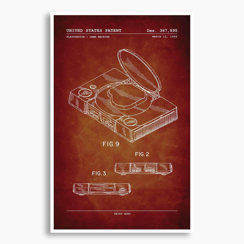 Sony PlayStation Patent Poster; Patent Artwork