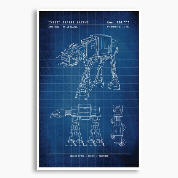 Star Wars AT-AT Walker Patent Poster; Patent Artwork
