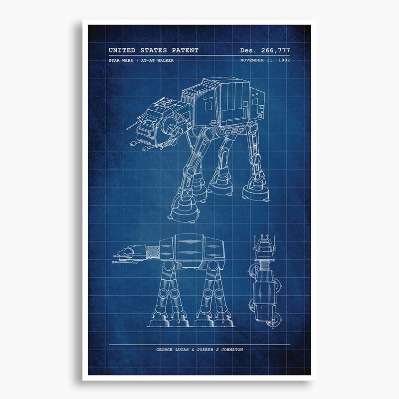 Star Wars AT-AT Walker Patent Poster; Patent Artwork