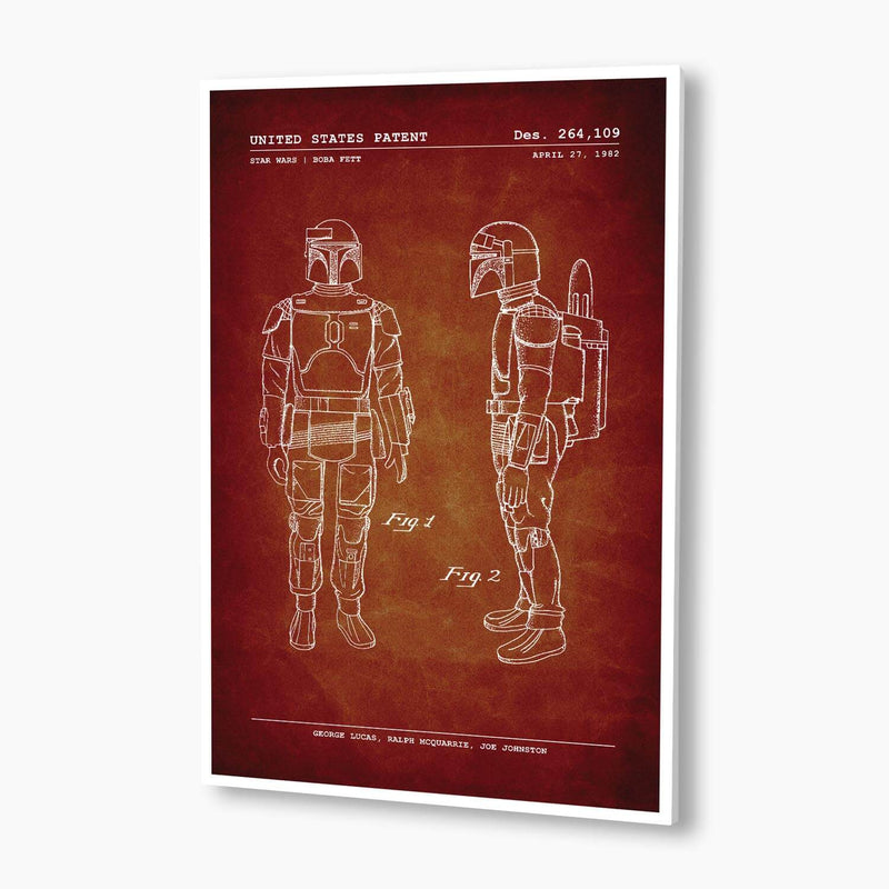 Star Wars Boba Fett Patent Poster; Patent Artwork
