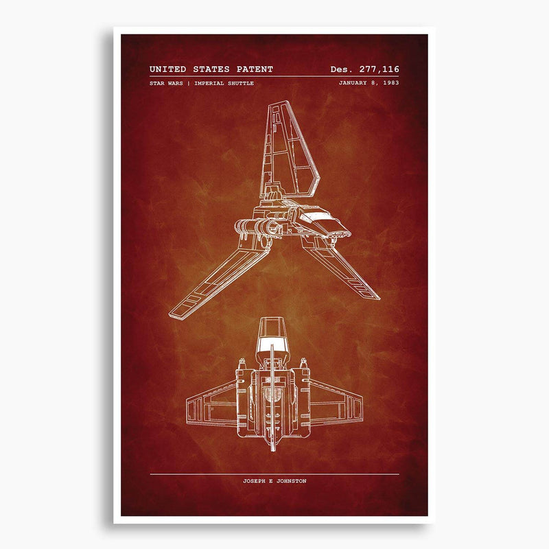 Star Wars Imperial Shuttle Patent Poster