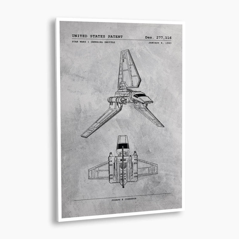 Star Wars Imperial Shuttle Patent Poster