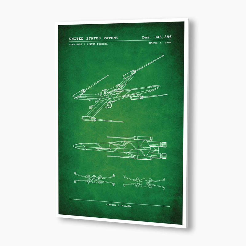 Star Wars X-Wing Fighter Patent Poster; Patent Artwork