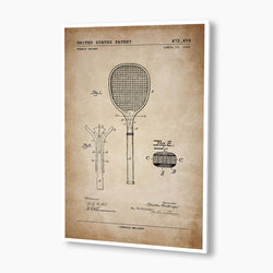 Tennis Racket Patent Poster; Patent Artwork