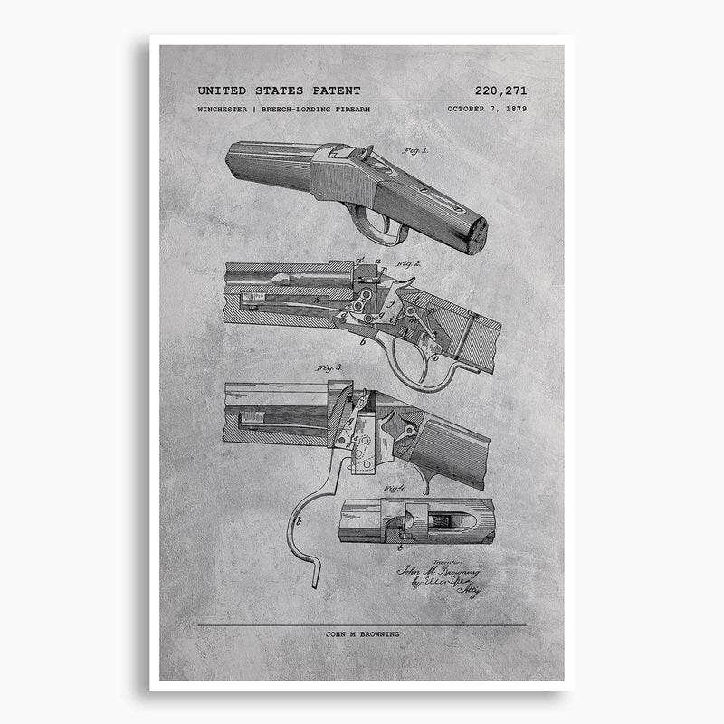 Winchester Rifle Patent Poster; Patent Artwork