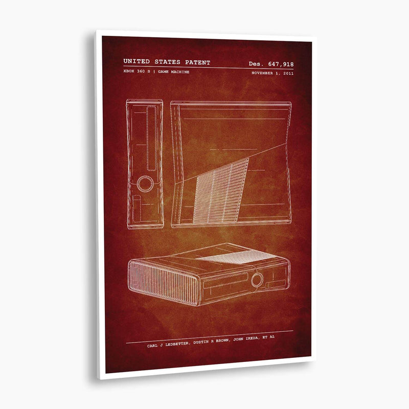 Xbox 360 S Patent Poster; Patent Artwork