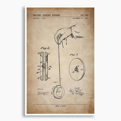 YoYo Patent Poster; Patent Artwork
