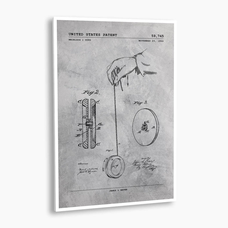 YoYo Patent Poster; Patent Artwork